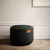 Canvas Pouf Black