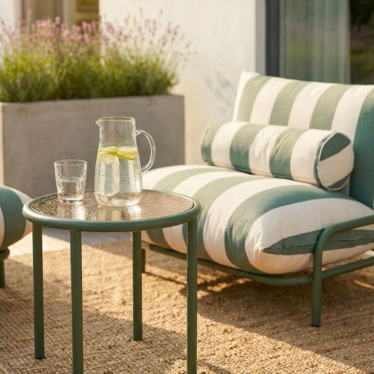 Outdoor Cushion Bolster - Renesse Olive