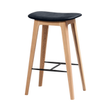 Nordic Bar Stool - Oak - Luna Carbon - 73 cm