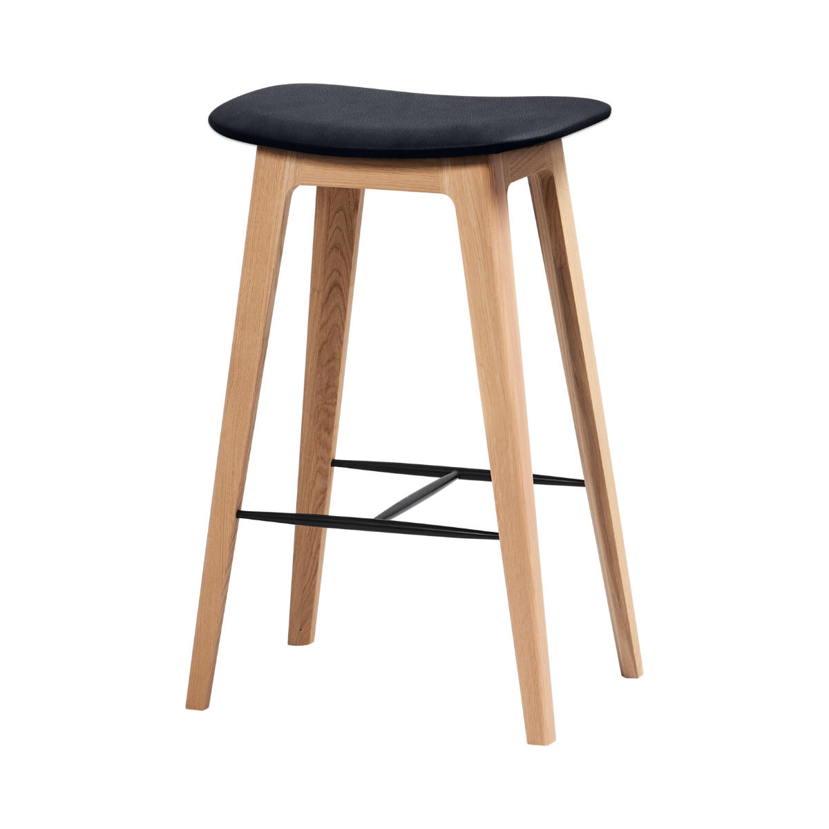 Nordic Bar Stool - Oak - Terra Black - 73 cm