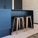 Nordic Bar Stool - Oak - Luna Carbon - 68 cm