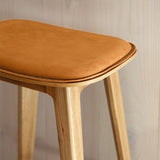 Nordic Bar Stool - Oak with stitches - Luna Sandstone - 68 cm