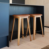 Nordic Bar Stool - Oak with stitches - Terra Safari - 68 cm