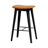 Nordic Bar Stool - Black Stained Oak - Luna Sandstone - 73 cm