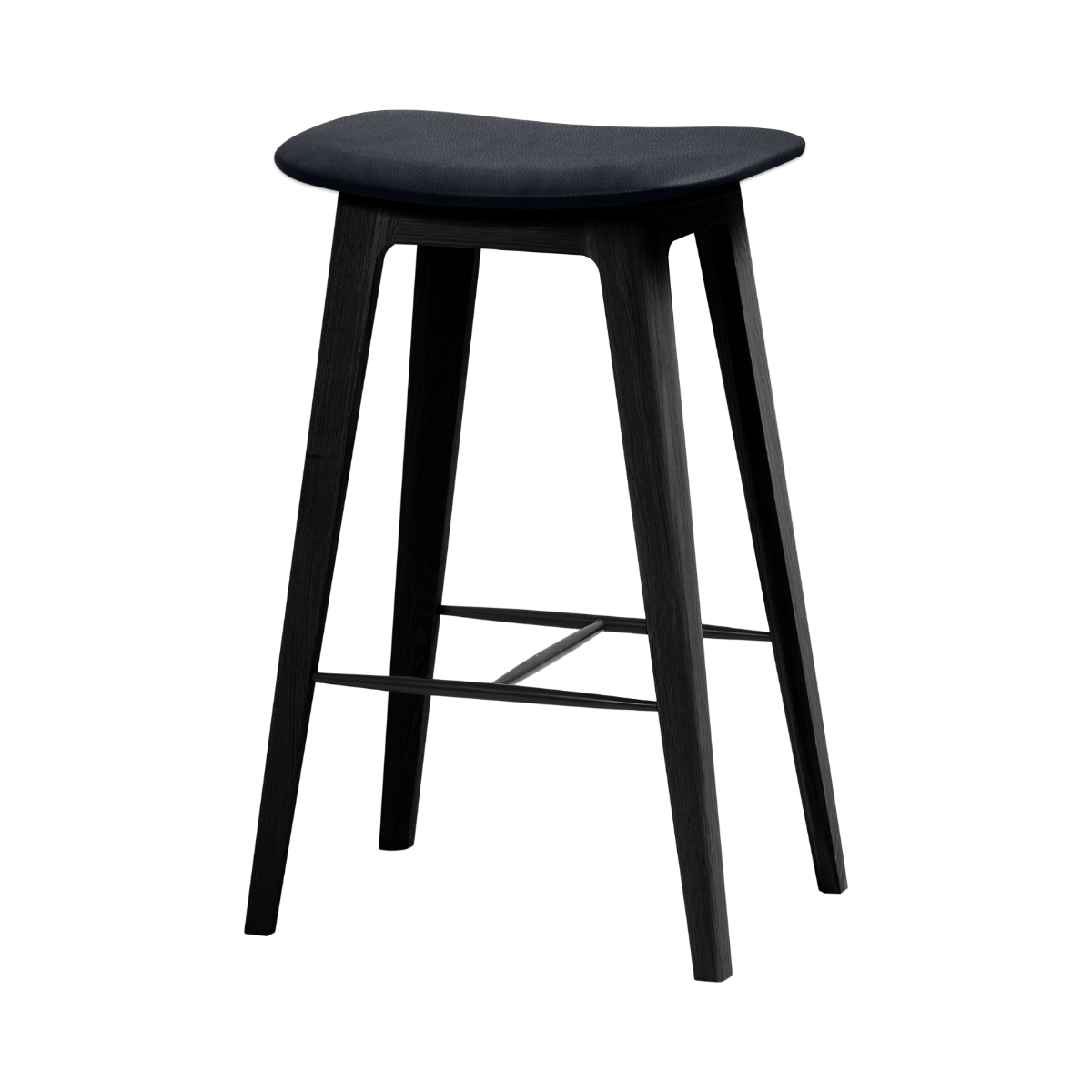Nordic Bar Stool - Black Stained Oak - Terra Black - 73 cm