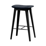 Nordic Bar Stool - Black Stained Oak - Luna Carbon - 68 cm