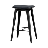 Nordic Bar Stool - Black Stained Oak with stitches - Terra Black - 73 cm