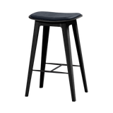 Nordic Bar Stool - Black Stained Oak with stitches - Luna Carbon - 68 cm