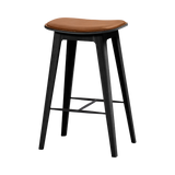 Nordic Bar Stool - Black Stained Oak with stitches - Terra Safari - 68 cm