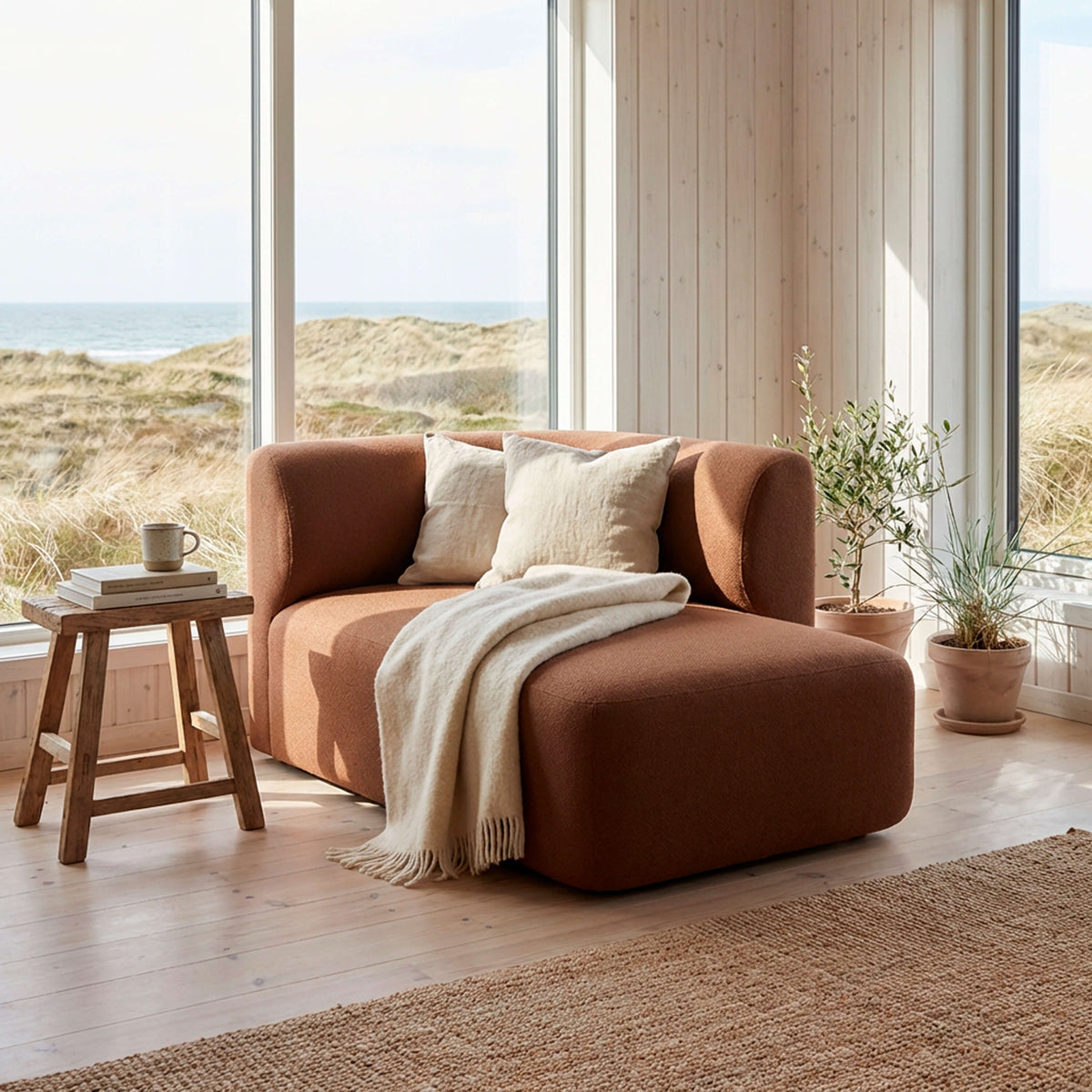 Fjord Sofa - Chaiselong Right Cosmo Terracotta