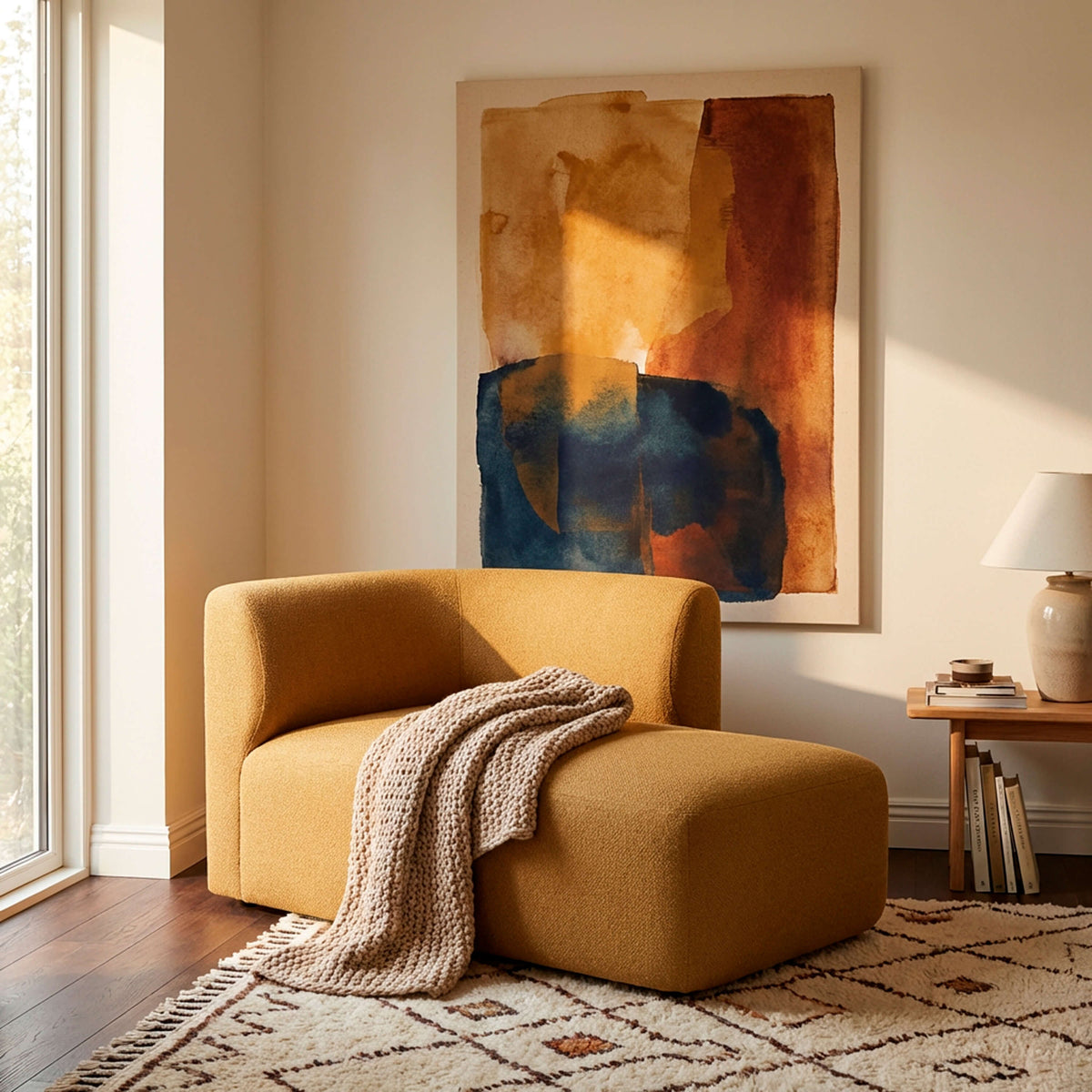 Fjord Sofa - Chaiselong Left Cosmo Mustard