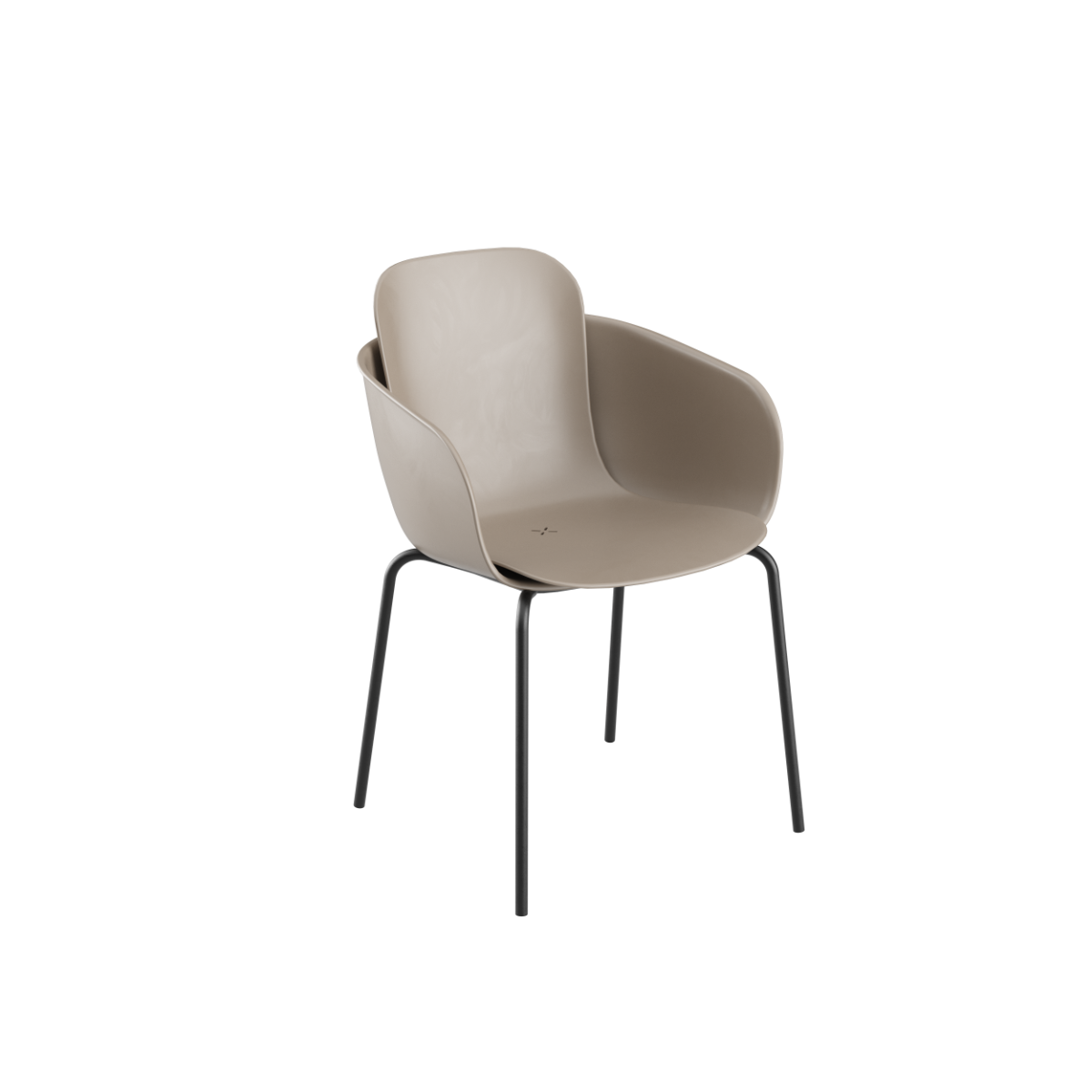 Patio Chair no. One S2 Taupe/Black