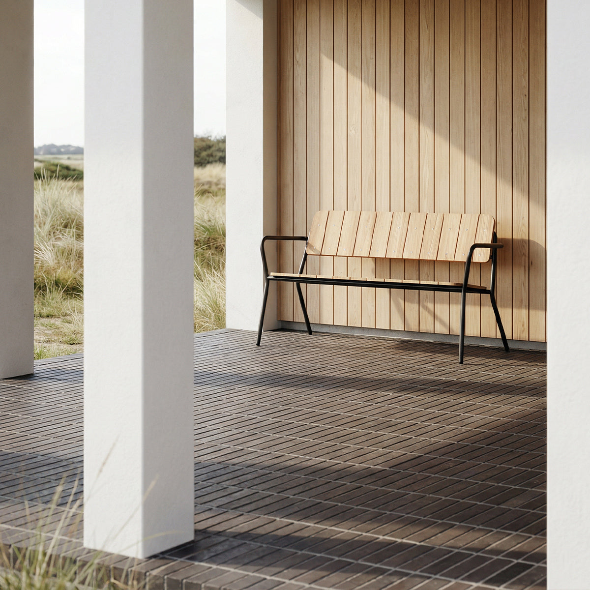 Kirra Patio Bench - Noir