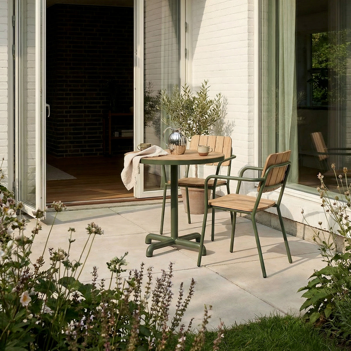 Kirra Café Table Ø70 Olive