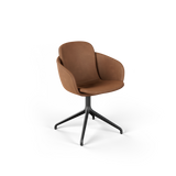 Chair no. One S2 Black Swivel- Luna Walnut