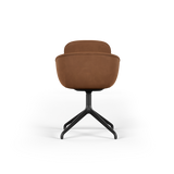 Chair no. One S2 Black Swivel- Luna Walnut