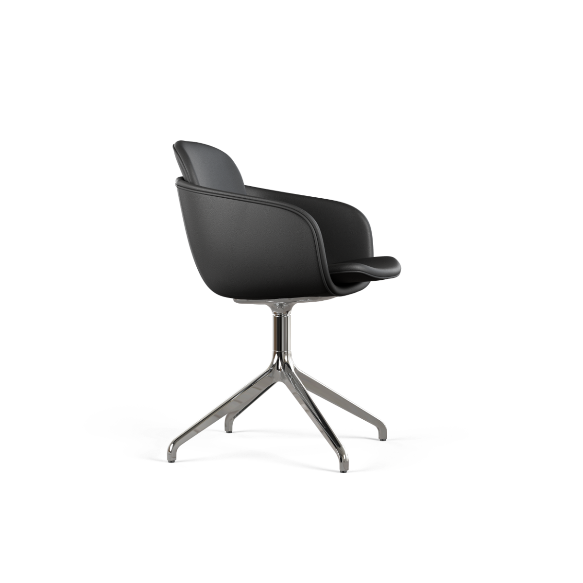 Chair no. One S2 Polished Swivel - Terra Black