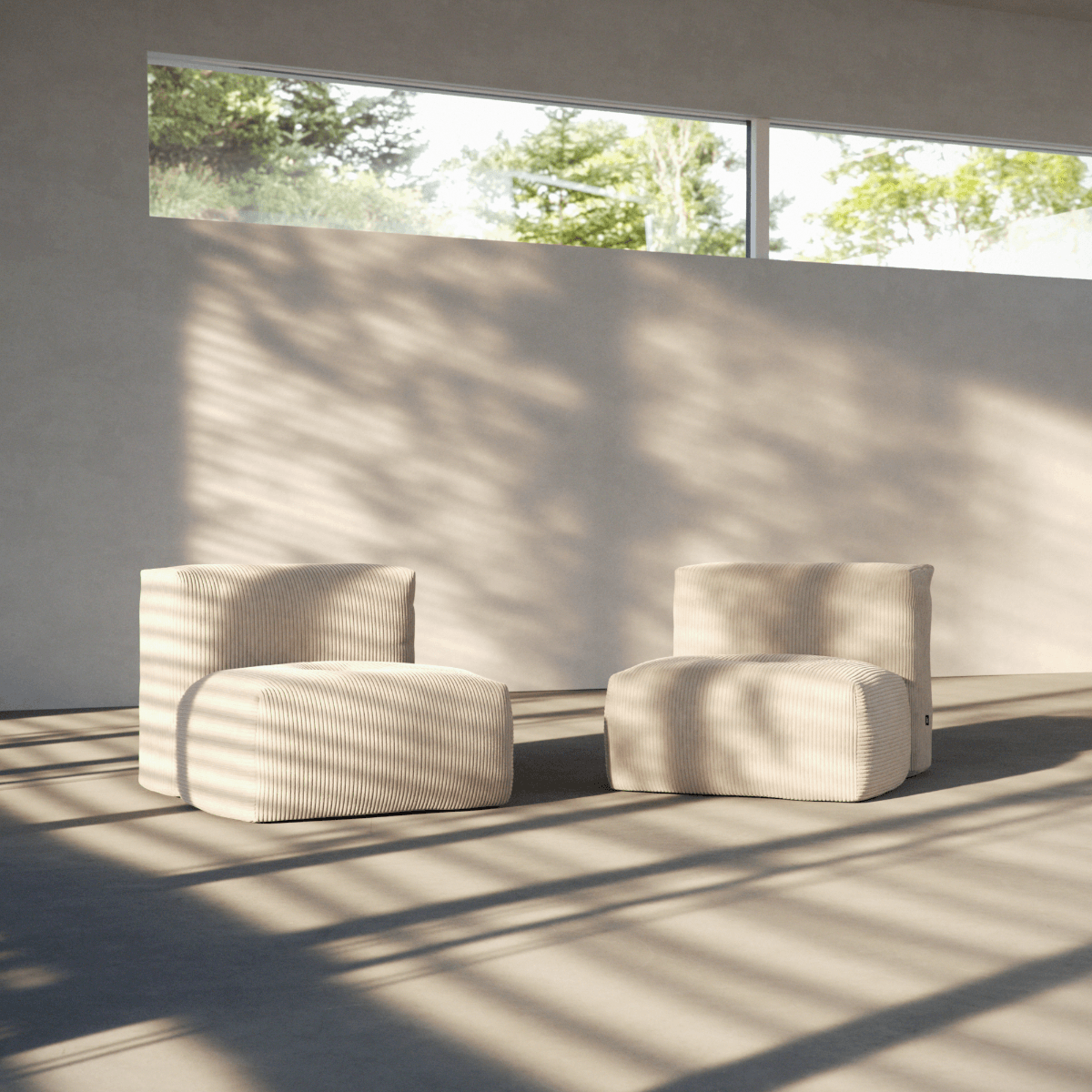 Soft Sofa Indoor - Seat Corduroy Beige