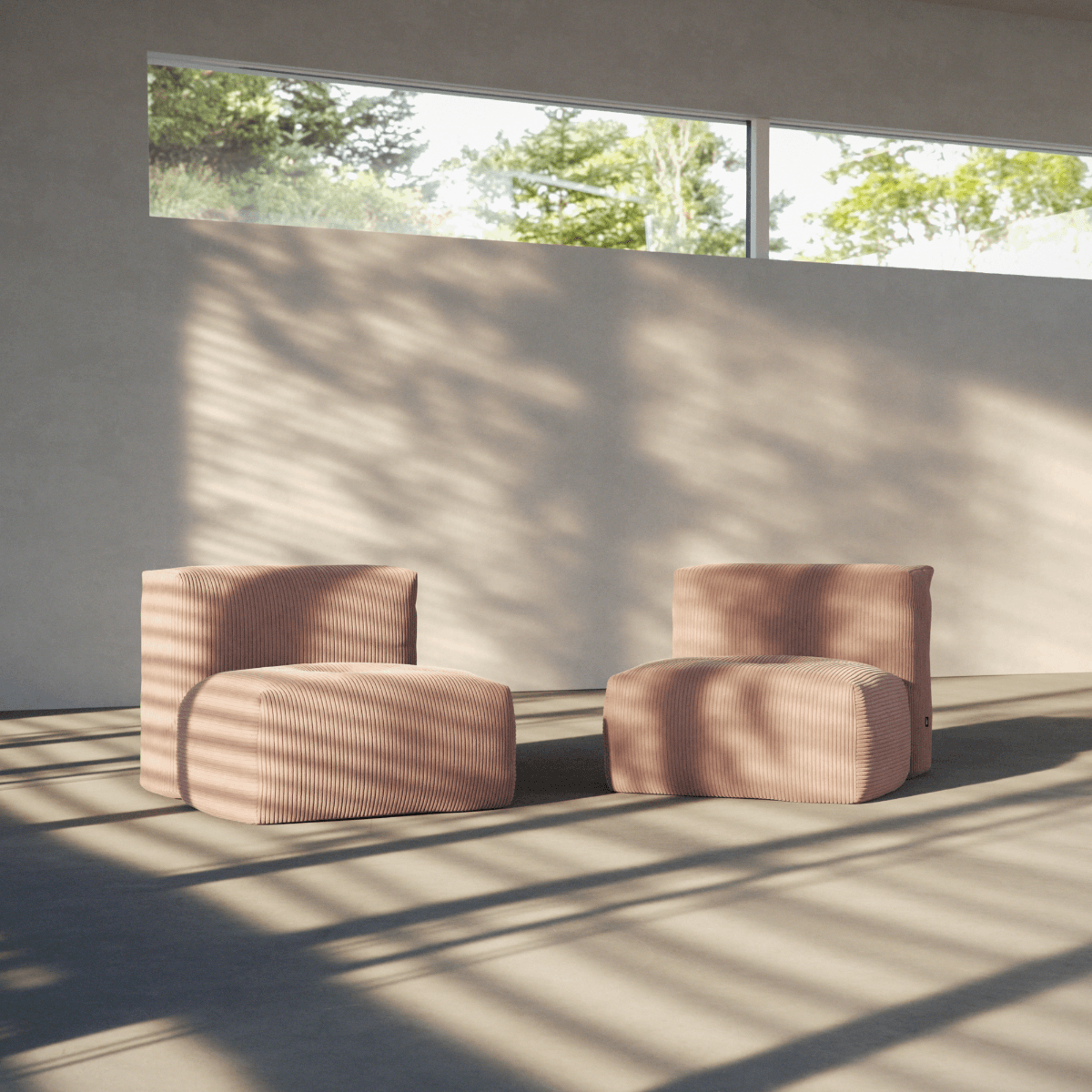 Soft Sofa Indoor - Seat Corduroy Rose