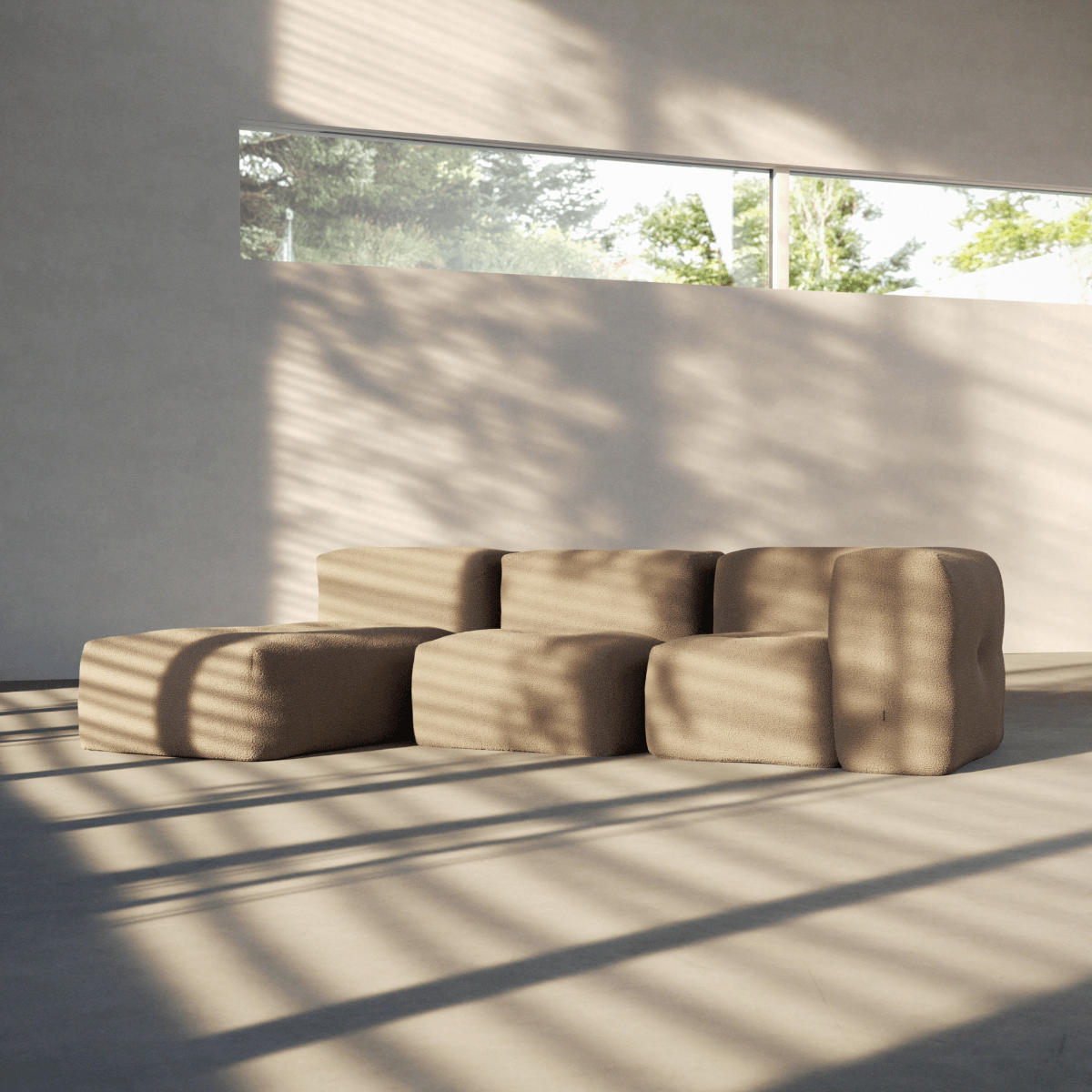 Soft Sofa Indoor - Lounger Teddy Brown