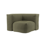 Soft Sofa Indoor - Corner Section Corduroy Olive