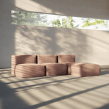 Soft Sofa Indoor - Pouf Corduroy Rose