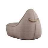 Canvas Lounge Chair & Pouf Sand