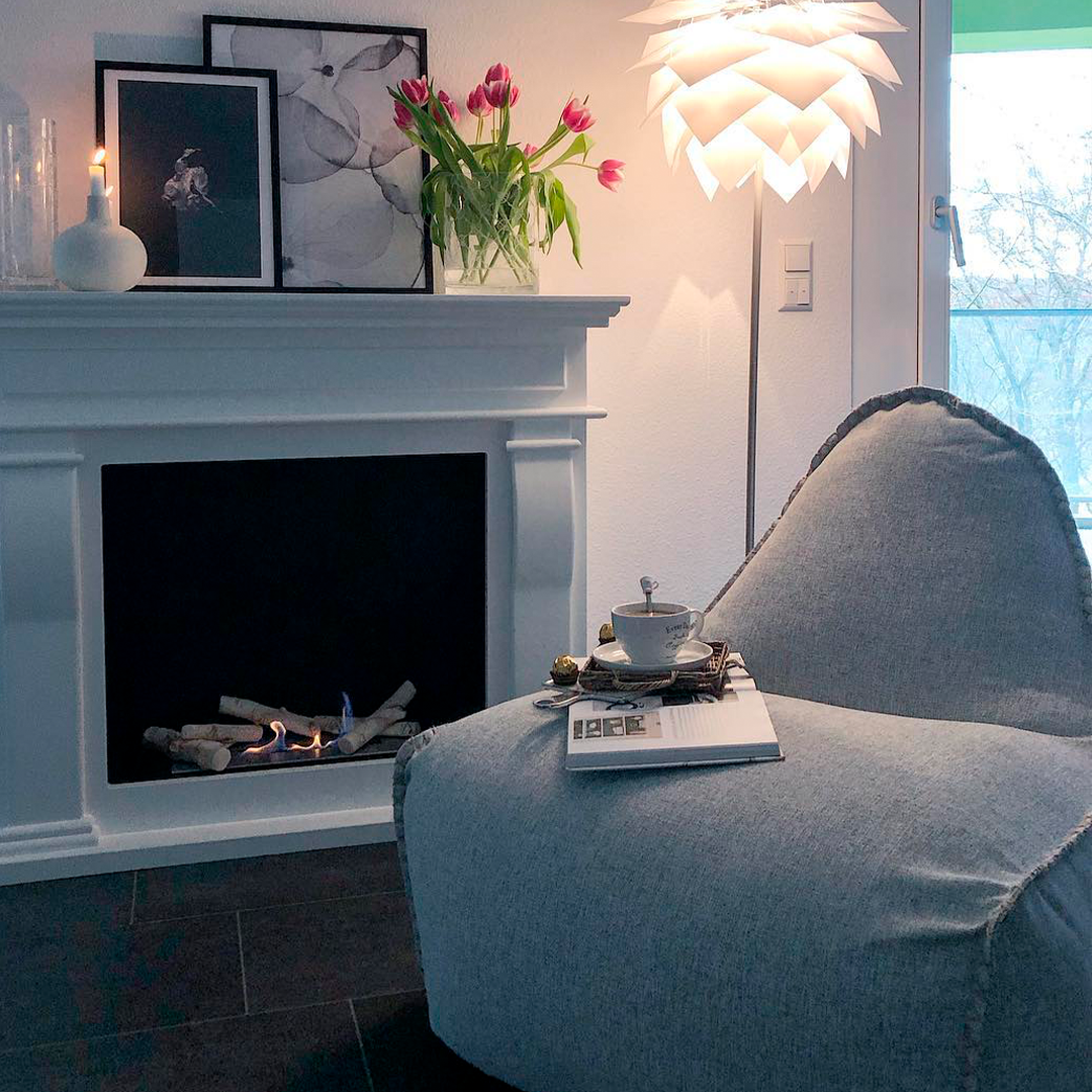 Cobana Lounge Chair & Pouf Sand Melange