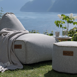 Cobana Lounge Chair & Pouf Sand Melange