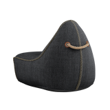 Cobana Lounge Chair & Pouf Black