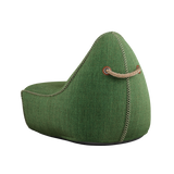 Cobana Lounge Chair & Pouf Green