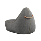 Cobana Lounge Chair & Pouf Grey