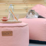 Cobana Lounge Chair & Pouf Rose