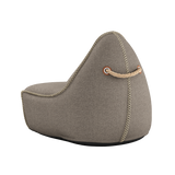 Cobana Lounge Chair & Pouf Taupe