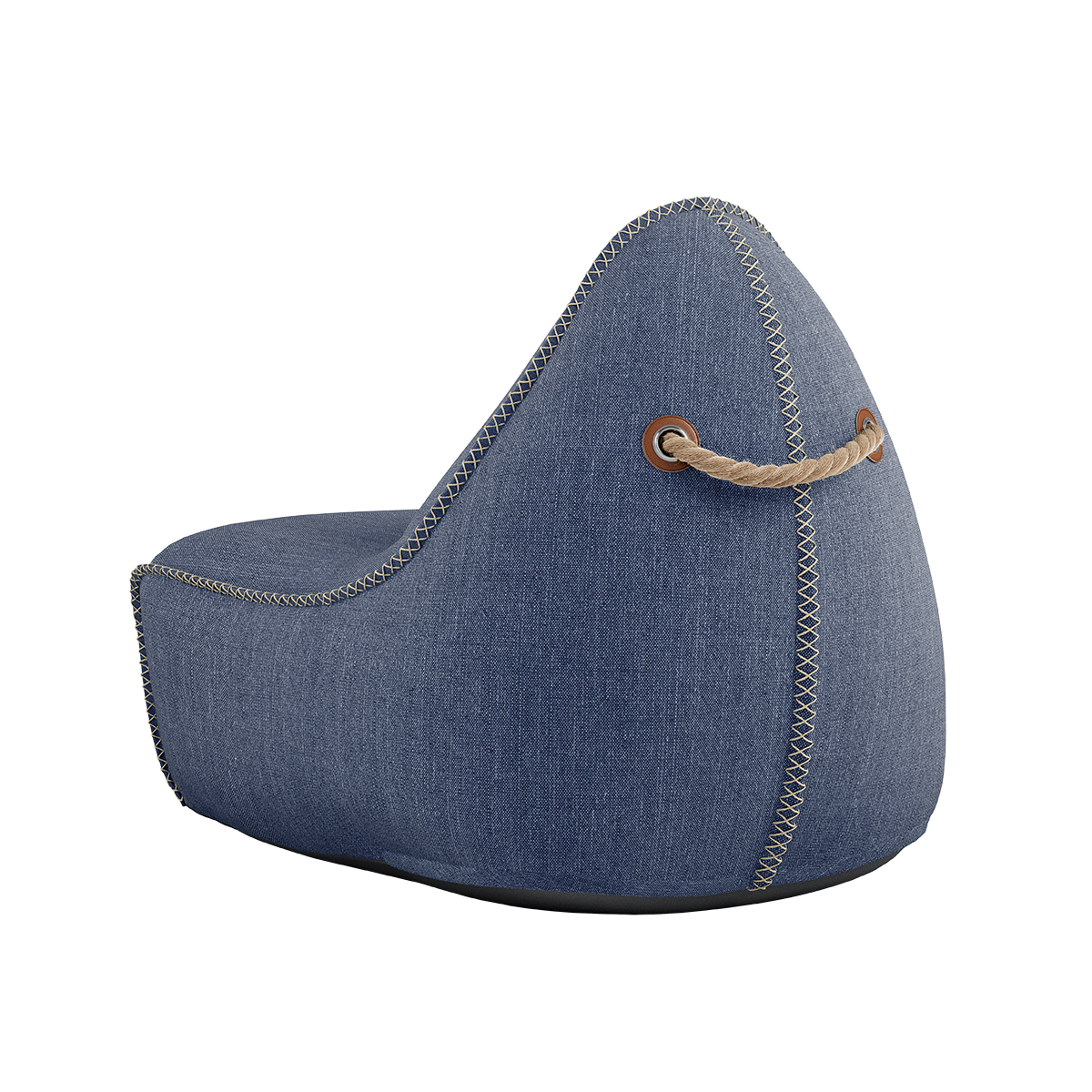 Cobana Lounge Chair & Pouf Indigo