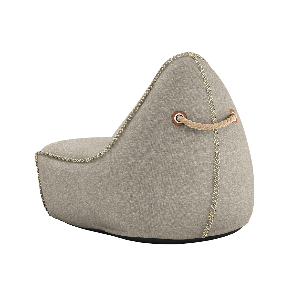 Cobana Lounge Chair & Pouf Sand
