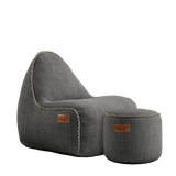 Cobana Junior Lounge Chair & Pouf Grey
