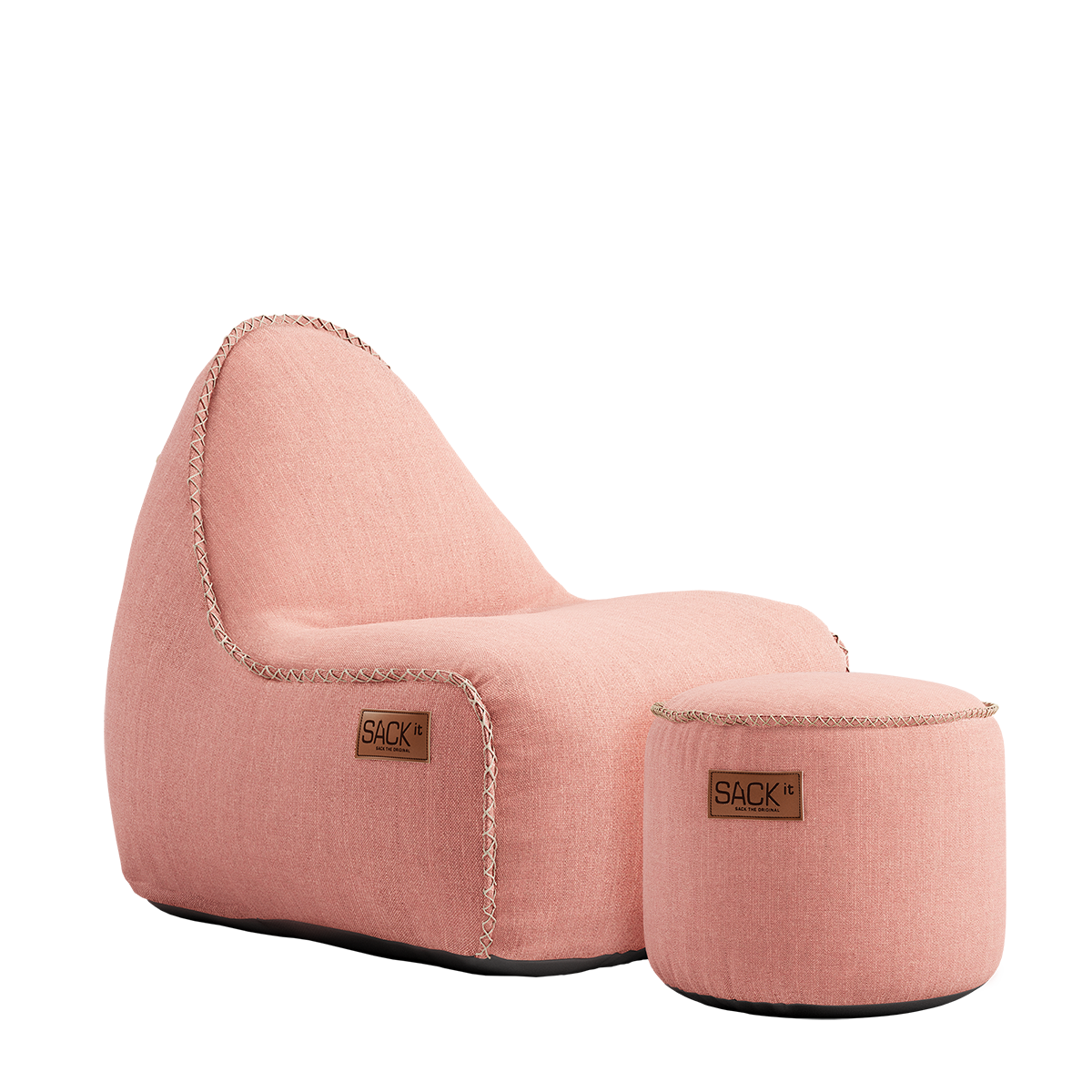Cobana Junior Lounge Chair & Pouf Rose