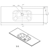 Nordskab badsæt i Cocoa brun - bredde 120 cm med Solid Surface badborplade