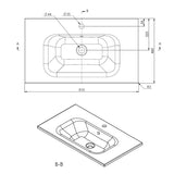 Nordskab badsæt i Cocoa brun - bredde 80 cm med Solid Surface badborplade