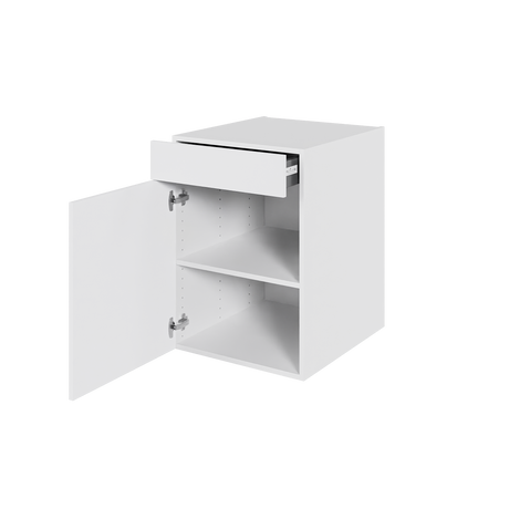 Multi-Living Køkken hyldeskab i Hvid Front H: 70,4 cm D: 60,0 cm - 1 låge & skuffe deludtræk og softluk - Bredde: 50 cm