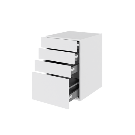 Multi-Living Køkken skuffeskab i Hvid Front H: 70,4 cm D: 60,0 cm - 4 skuffer fuldtudtræk og softluk - Bredde: 60 cm