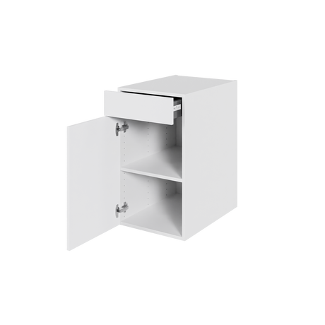 Multi-Living Køkken hyldeskab i Hvid Front H: 70,4 cm D: 60,0 cm - 1 låge & skuffe deludtræk og softluk - Bredde: 40 cm