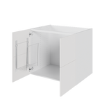 Multi-Living 2 skuffelook - Vaskeskab 80 cm med affaldsstativ og 2 låger